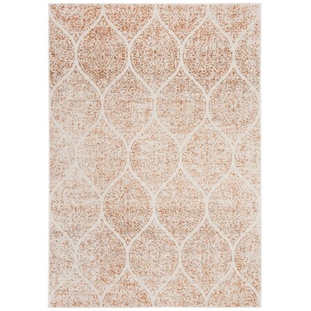 Safavieh 5 ft. 1 in. x 7 ft. 6 in. Madison Rectangle Power-Loomed Rug Cream & Orange MAD604H-5